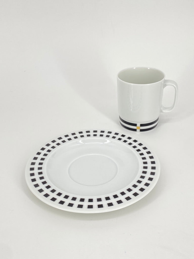 Kaffetasse mit Untertasse "Il Faro" von Aldo Rossi für Rosenthal (Studio-Linie)
