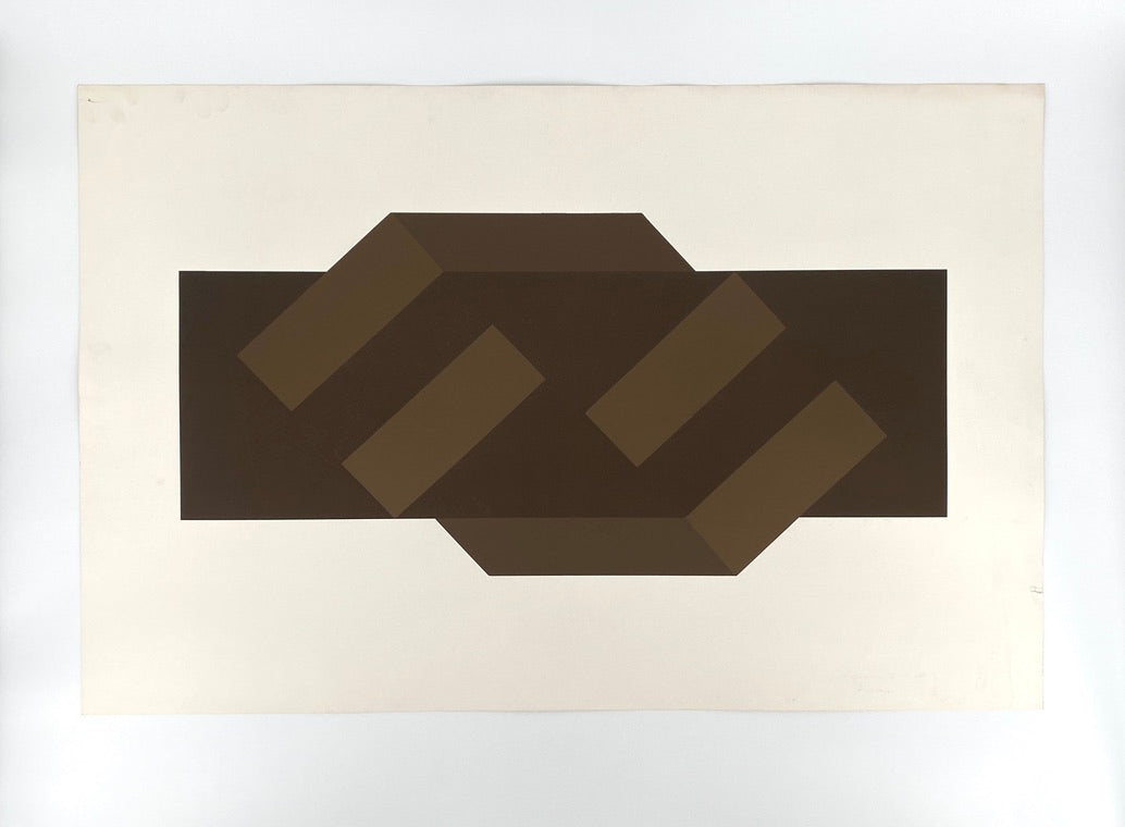 Konkrete Kunst Farbsiebdruck von Joachim Albrecht (1913‒1997), Deutschland 1969