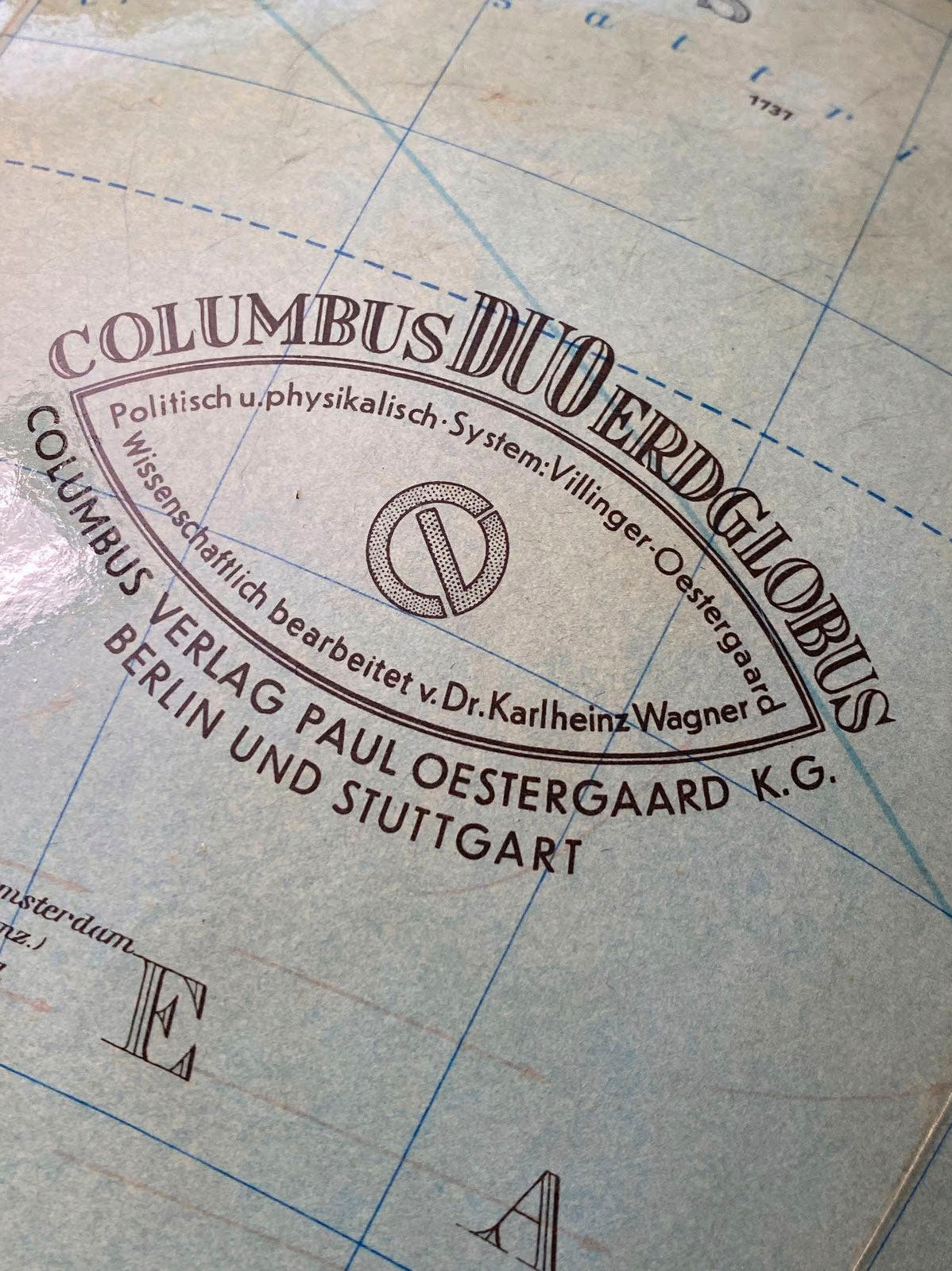 "Adenauer" Globus Duo Columbus Ø 50 cm, 1949