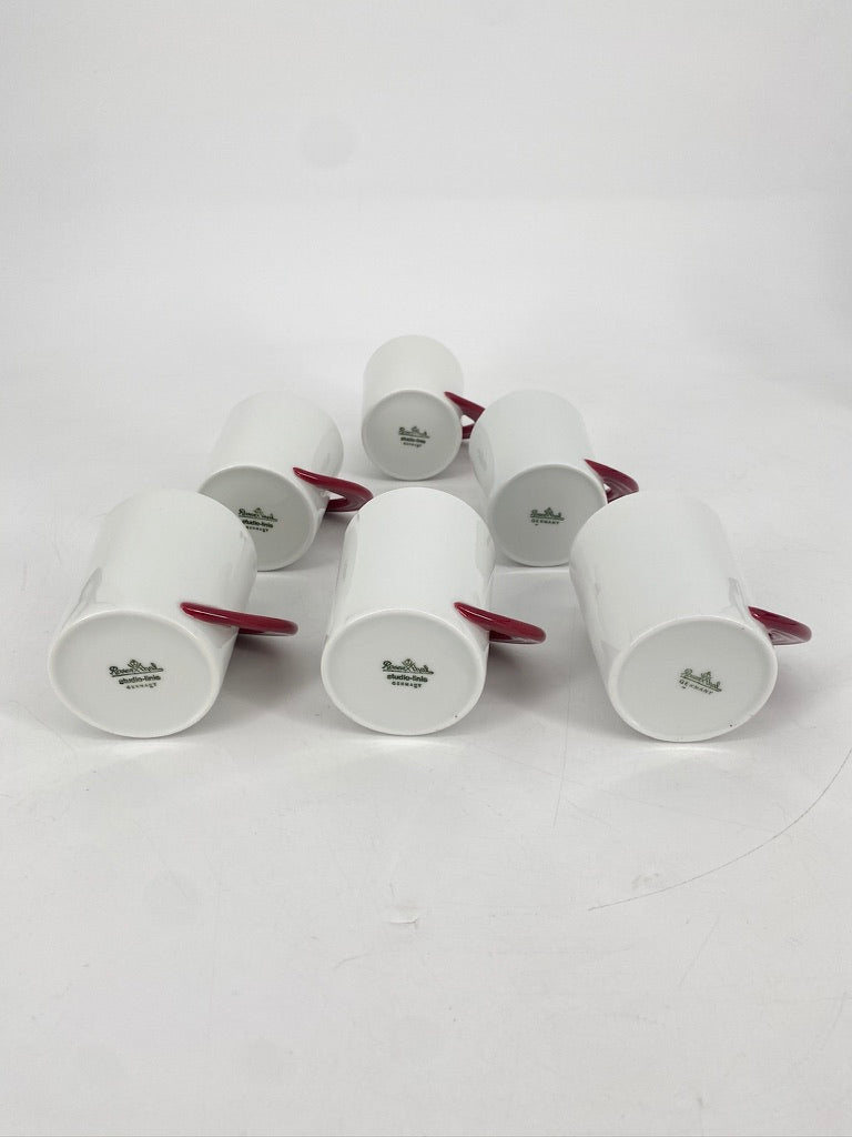 Kaffeeservice "Cupola Rosso" von Mario Bellini für Rosenthal