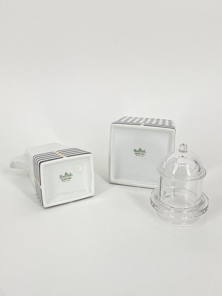 Eckiges Milch & Zucker Set "Il Faro" von Aldo Rossi für Rosenthal (Studio-Linie)
