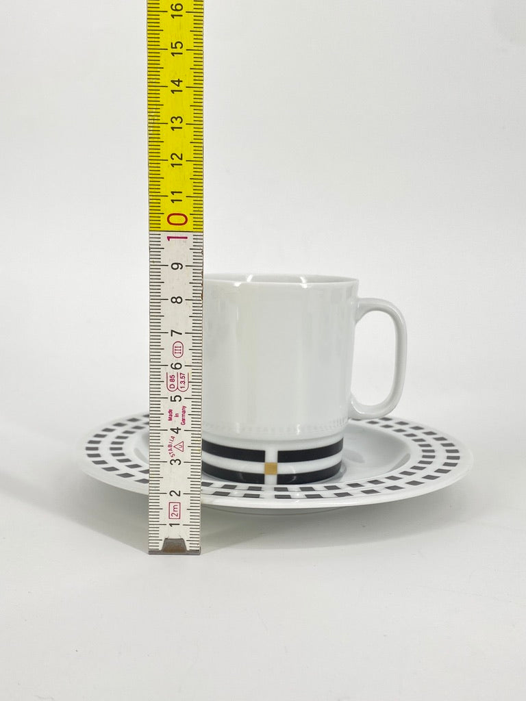 Kaffetasse mit Untertasse "Il Faro" von Aldo Rossi für Rosenthal (Studio-Linie)