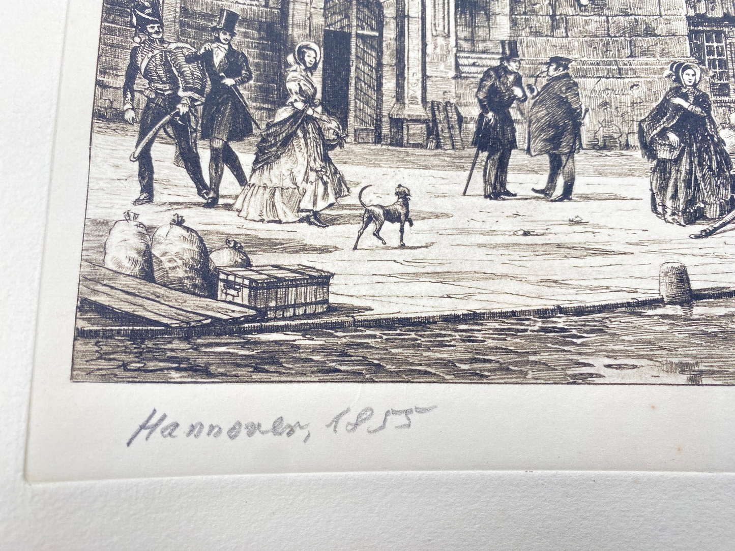 HEINZ WEHLISCH RADIERUNG HANNOVER UM 1855 ORIGINAL HANDABZUG HANDSIGINIERT