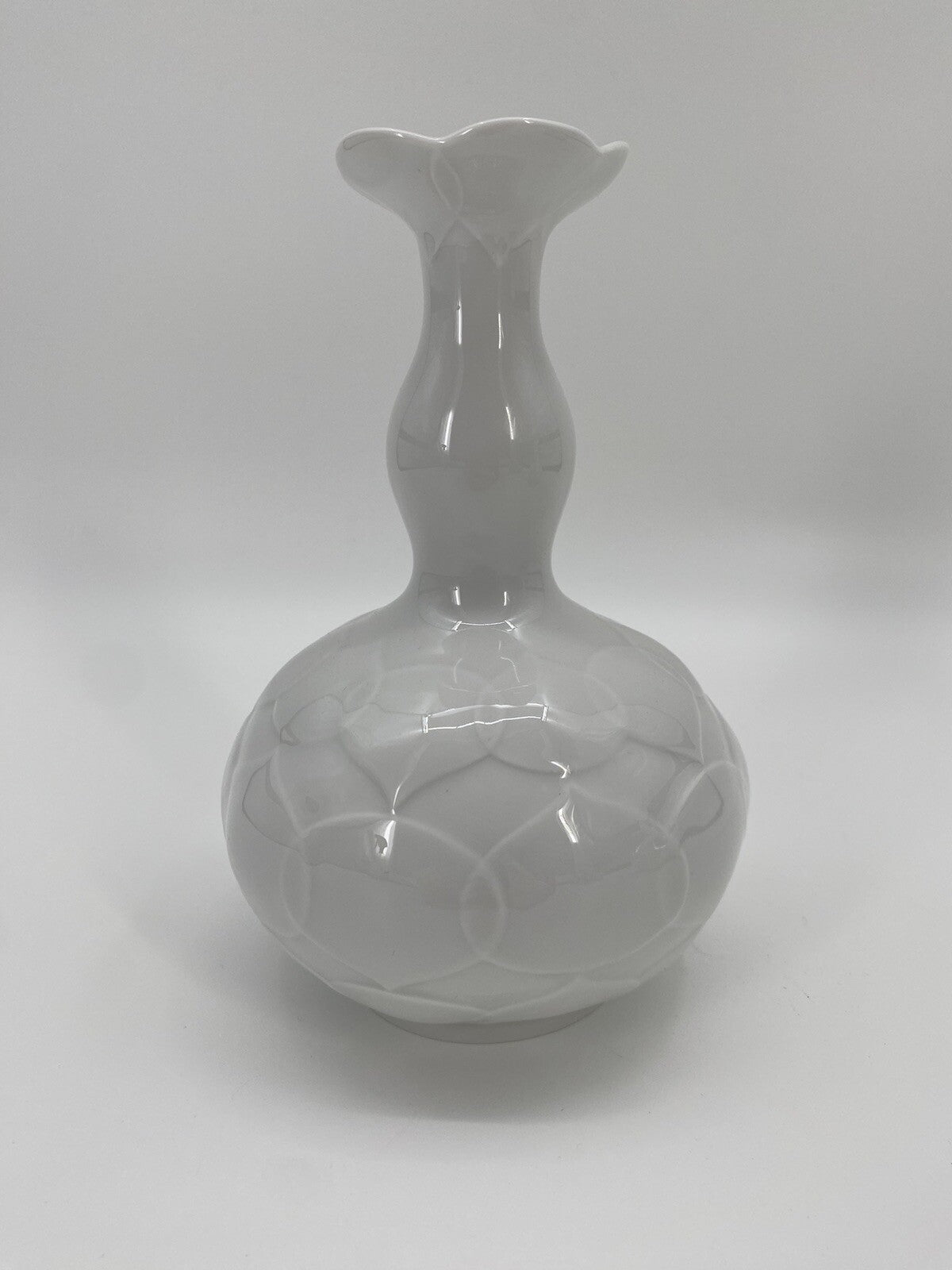* MEISSENER PORZELLAN VASE LOTUS MEISSEN RELIEF 1. WAHL LUDWIG ZEPNER