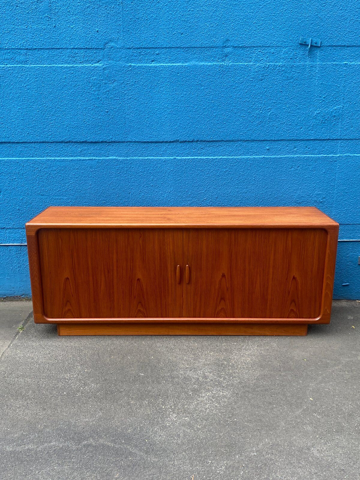 * SIDEBOARD TEAKHOLZ ANRICHTE DYRLUND TAMBOUR DANISH VINTAGE