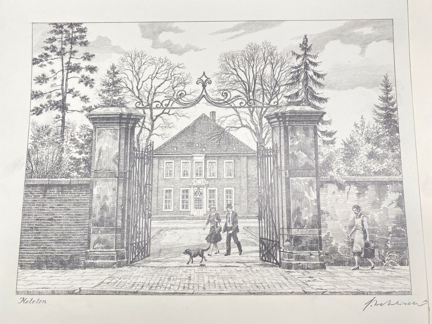 HEINZ WEHLISCH 4X ZEICHNUNGEN STEINFURT ORIGINAL HANDSIGNIERT
