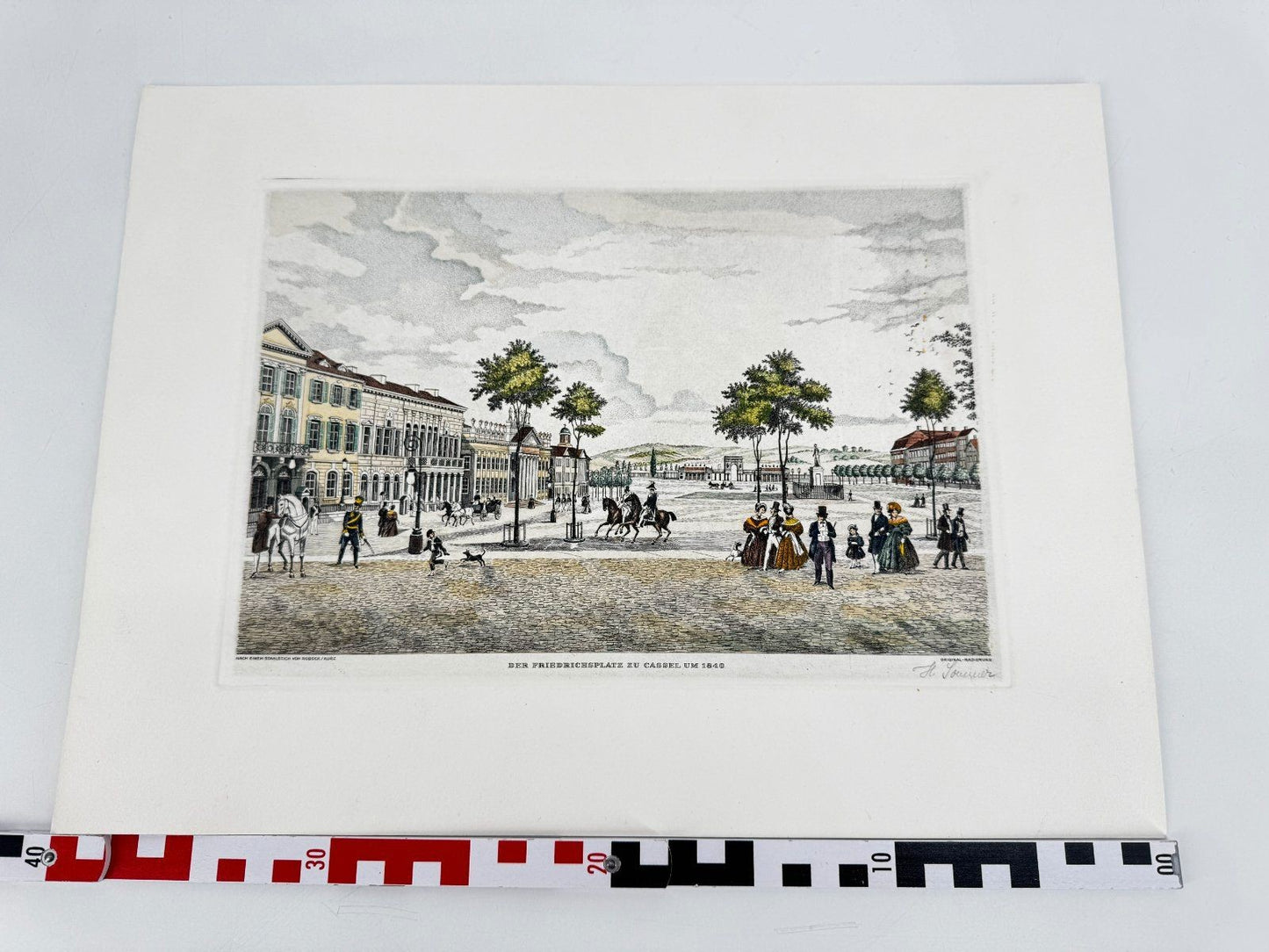 * HEINZ WEHLISCH RADIERUNG FRIEDRICHSPLATZ KASSEL ANSICHT SIGNIERT