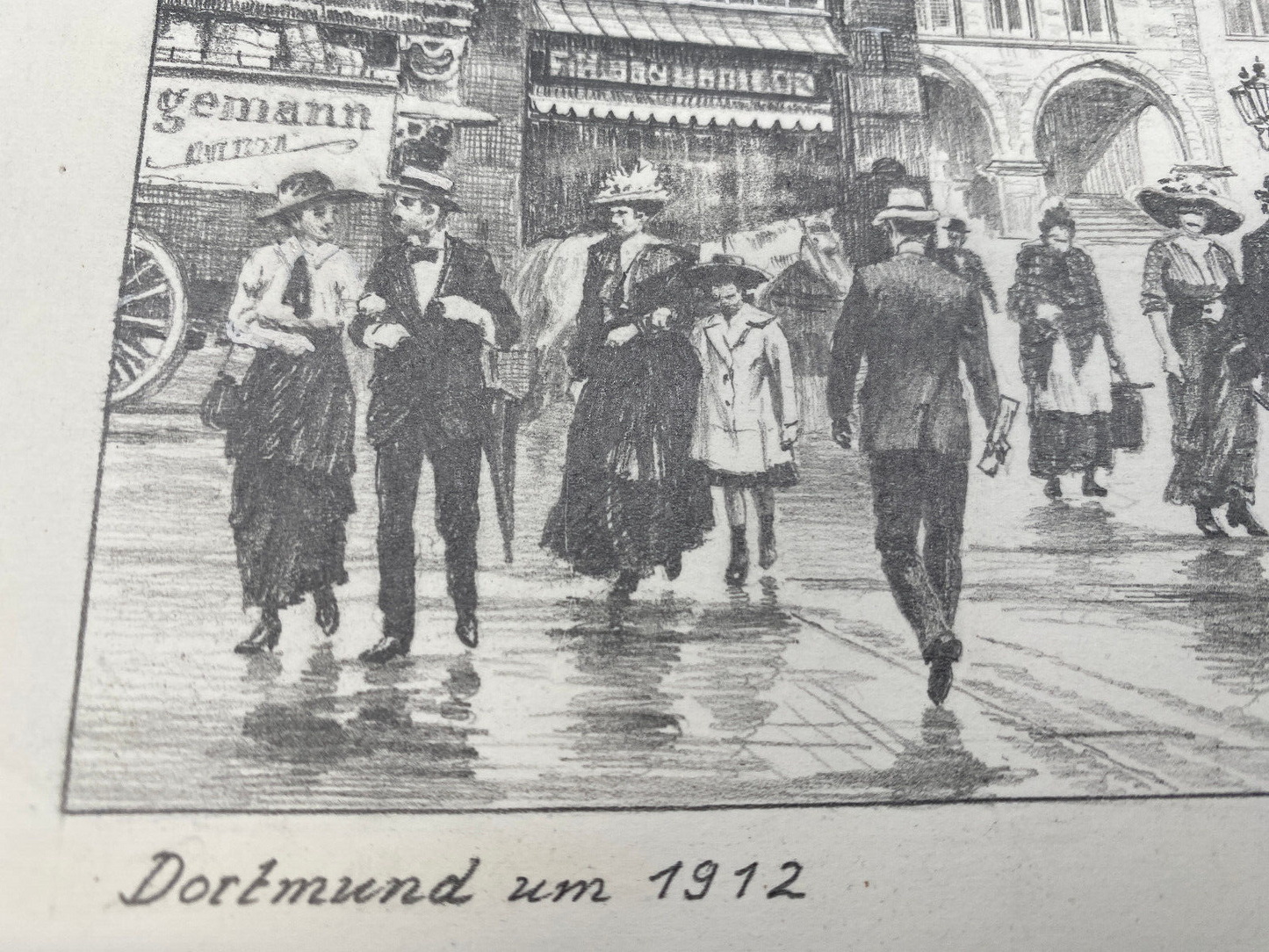 HEINZ WEHLISCH DEUTSCHER KÜNSTLER ZEICHNUNG DORTMUND UM 1912 HANDSIGNIERT