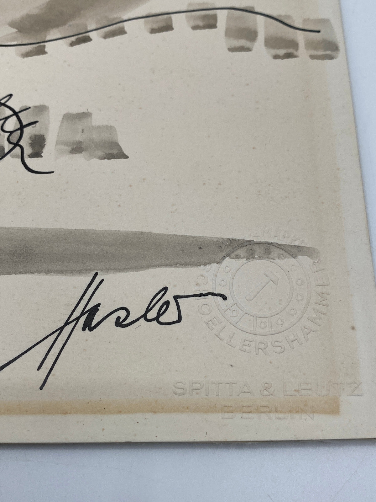 *TUSCHE AQUARELL HEINRICH HEUSER 1887-1967 FISCHERNETZE AM STRAND ZEICHNUNG