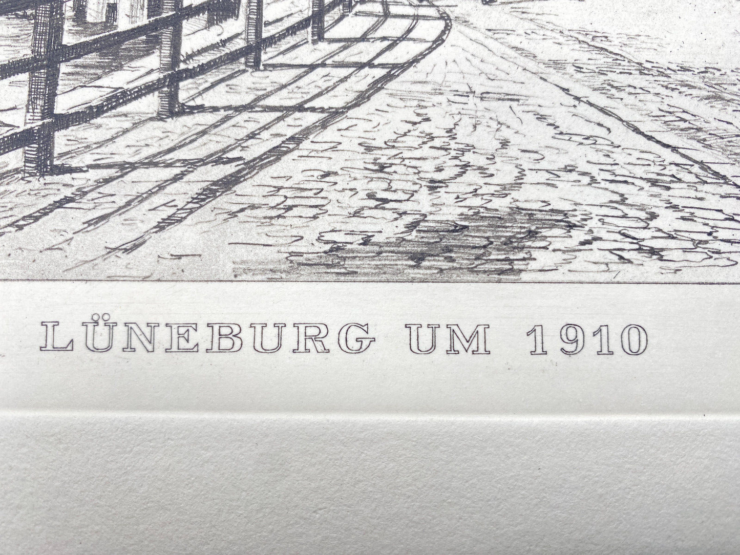 HEINZ WEHLISCH RADIERUNG PERSPEKTIVE LÜNEBURG 1910 HANDSIGNIERT