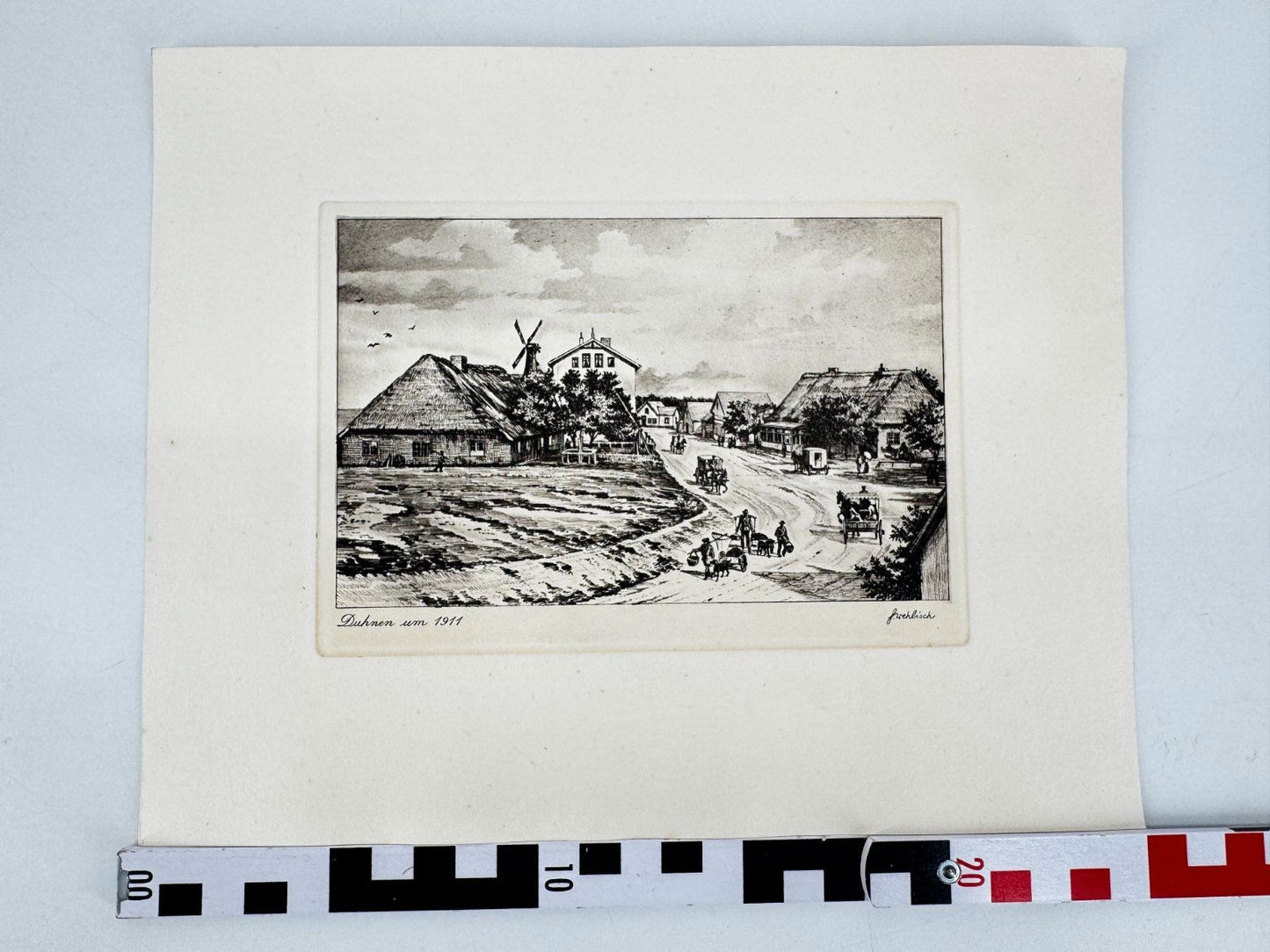 * HEINZ WEHLISCH ORIGINAL RADIERUNG DUHNEN UM 1911 ANSICHT