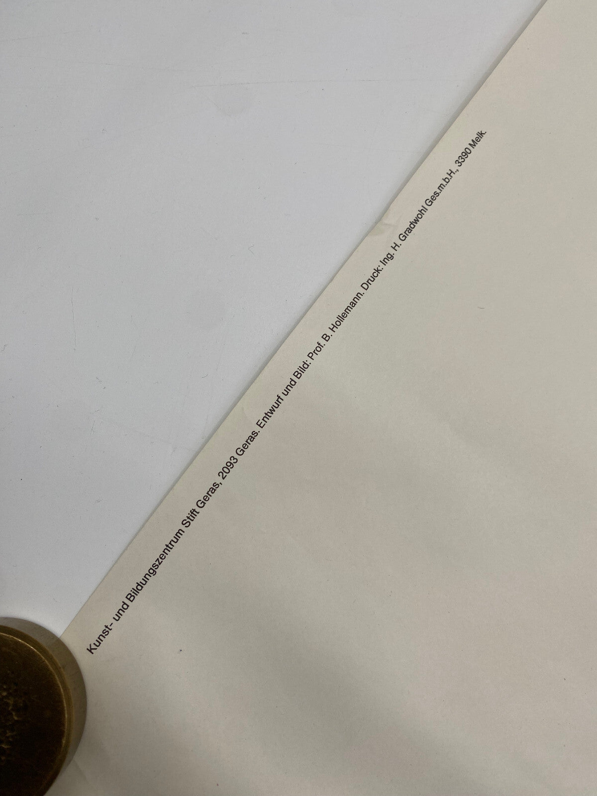 * BERHARD HOLLEMANN SIGNIERTES AUSTELLUNGSPOSTER STIFT GERA 1991 ZEICHNUNG WIDMU