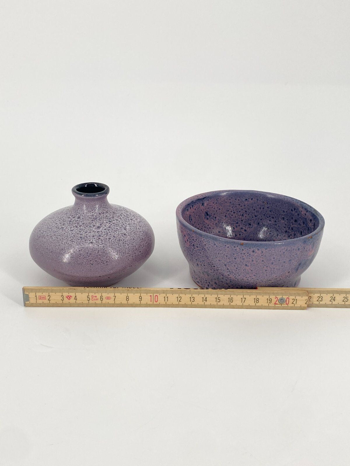 * TÖPFERHOF GRAMANN RÖMHILD STUDIOKERAMIK SET VASE SCHALE ROSA