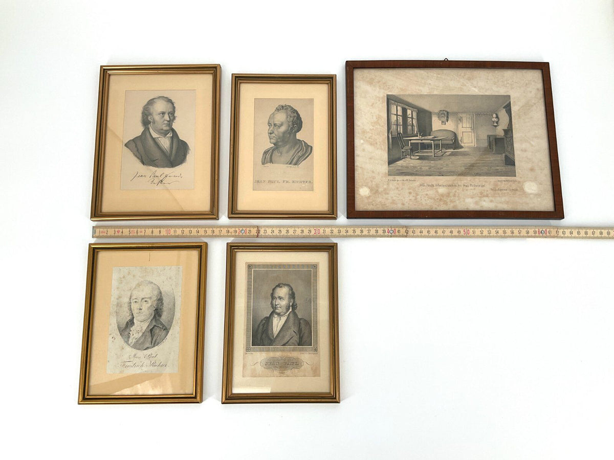 *5x RADIERUNG JEAN PAUL FRIEDRICH RICHTER GERAHMT ANTIK 19.JH