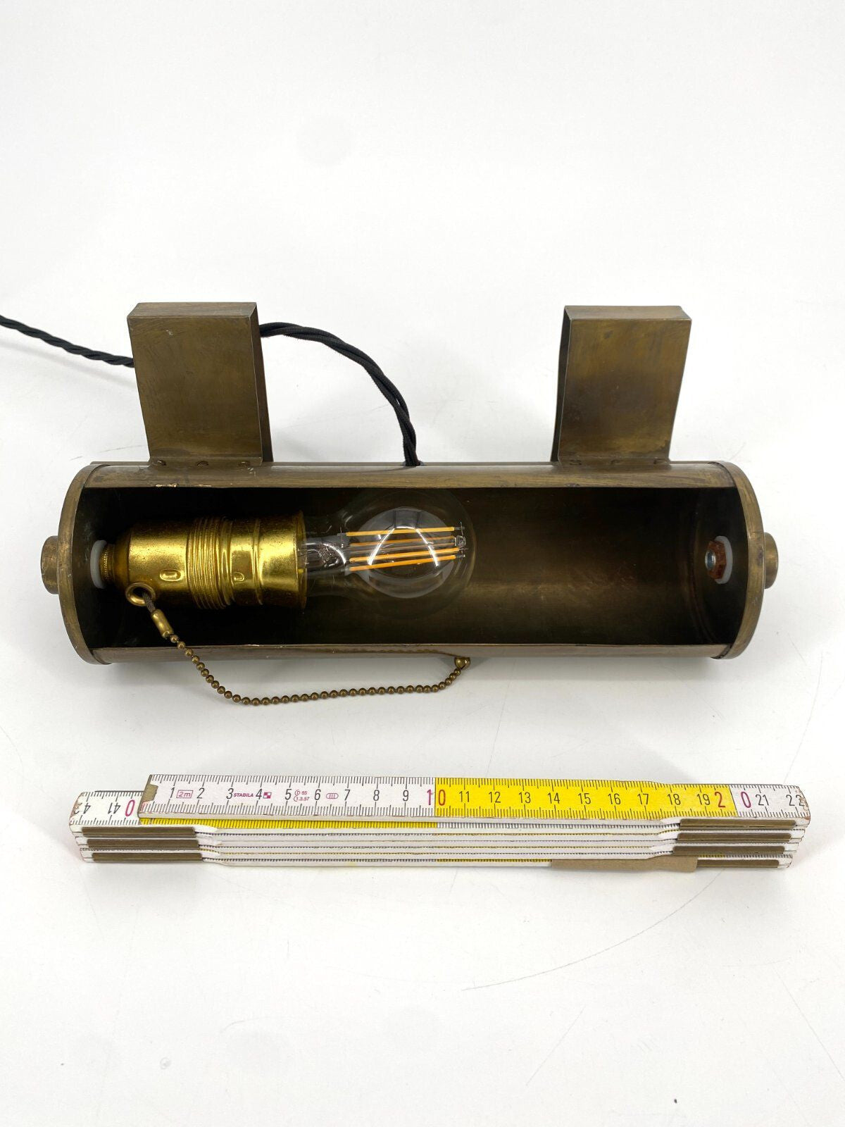 * WANDLAMPE REGALLAMPE MESSING KLEMMLEUCHTE ART DECO SPOT HALTERUNG