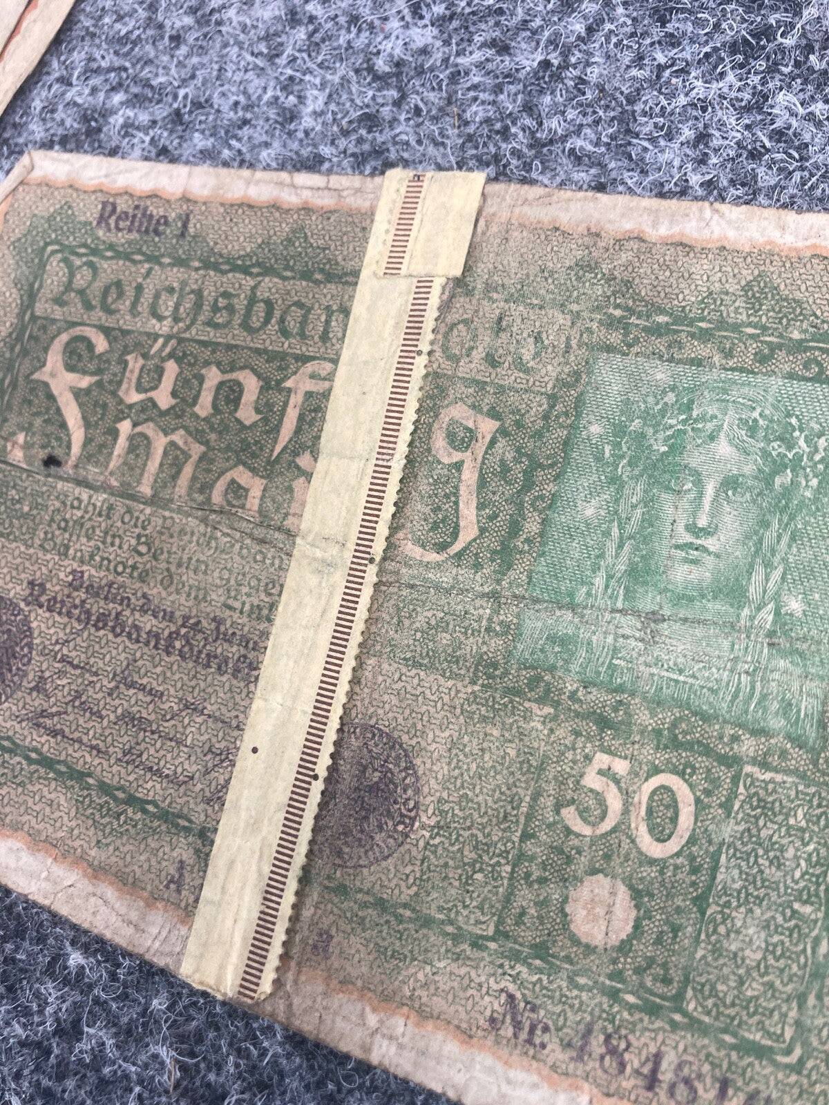 KONVOLUT REICHSBANKNOTEN FÜNFZIG MARK 50 500 1000 DARLEHENSKASSE 1915-1922