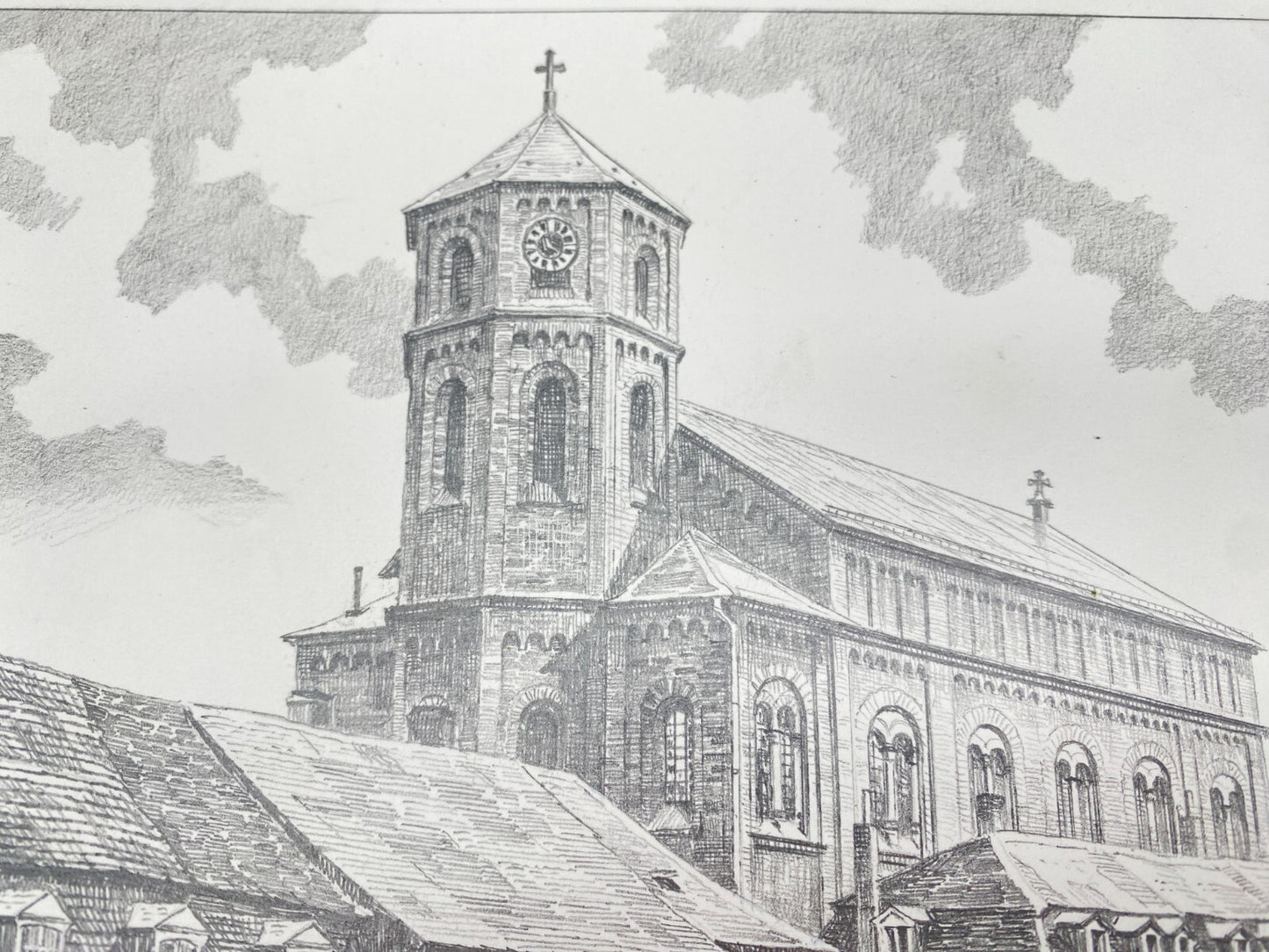 DEUTSCHER KÜNSTLER HEINZ WEHLISCH ZEICHNUNG HOMBURG SAAR HANDSIGNIERT