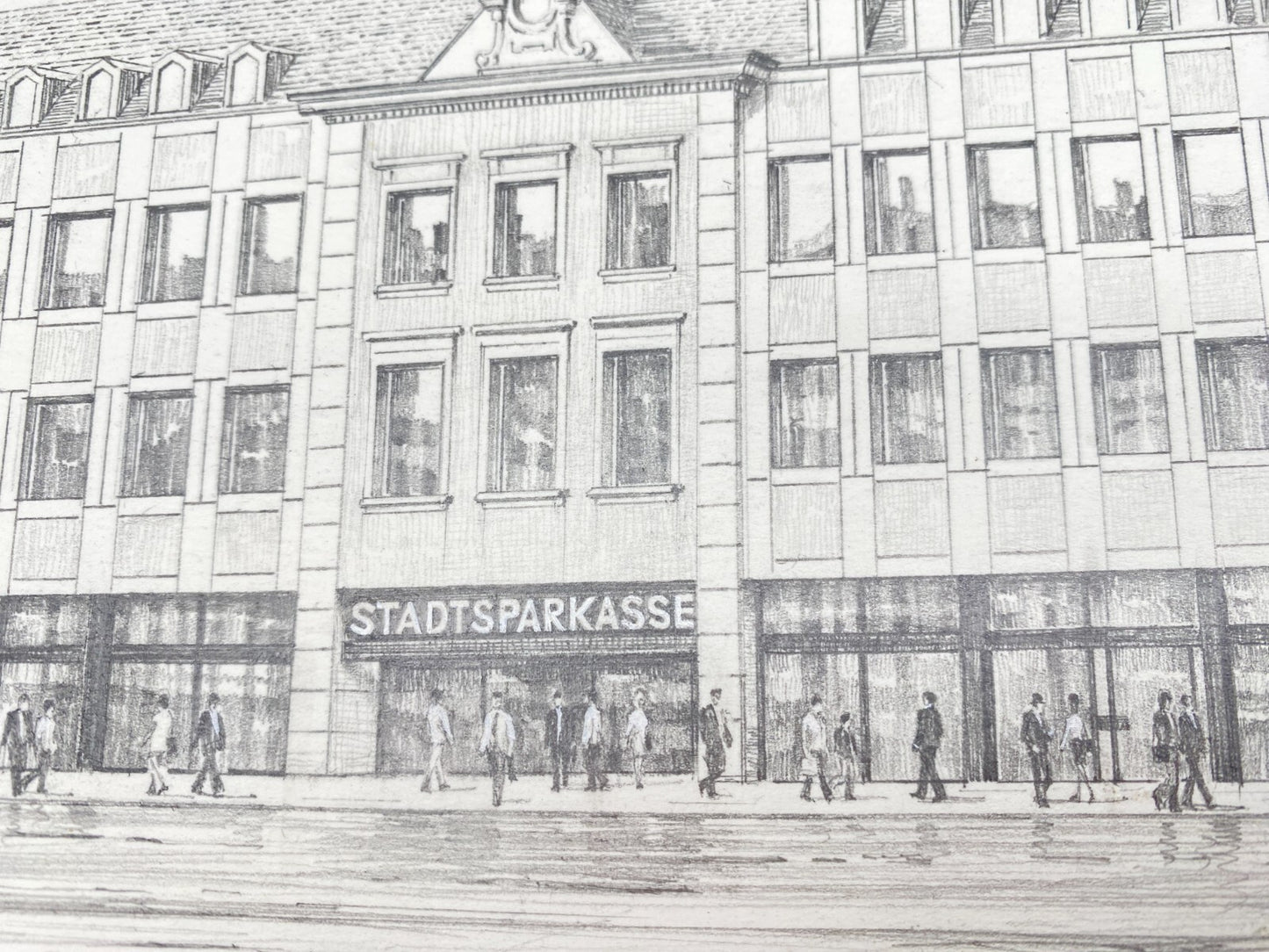 HEINZ WEHLISCH ZEICHNUNG TRIER SPARKASSE HANDSIGNIERT