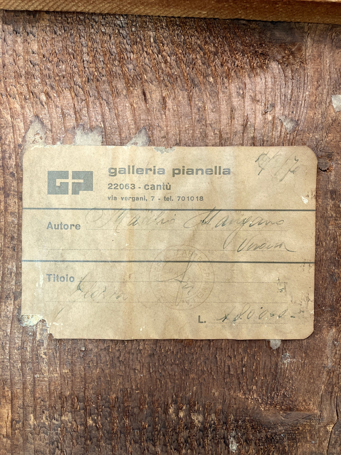 Holzrelief "Gloria" von Manlio Mangano, 1970er