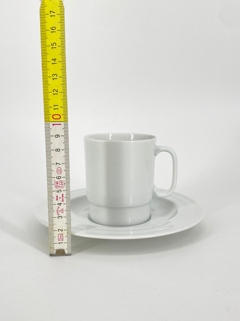 Kaffetasse mit Untertasse "Il Faro" von Aldo Rossi für Rosenthal (Studio-Linie)