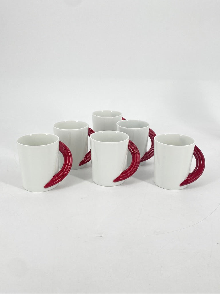 Kaffeeservice "Cupola Rosso" von Mario Bellini für Rosenthal