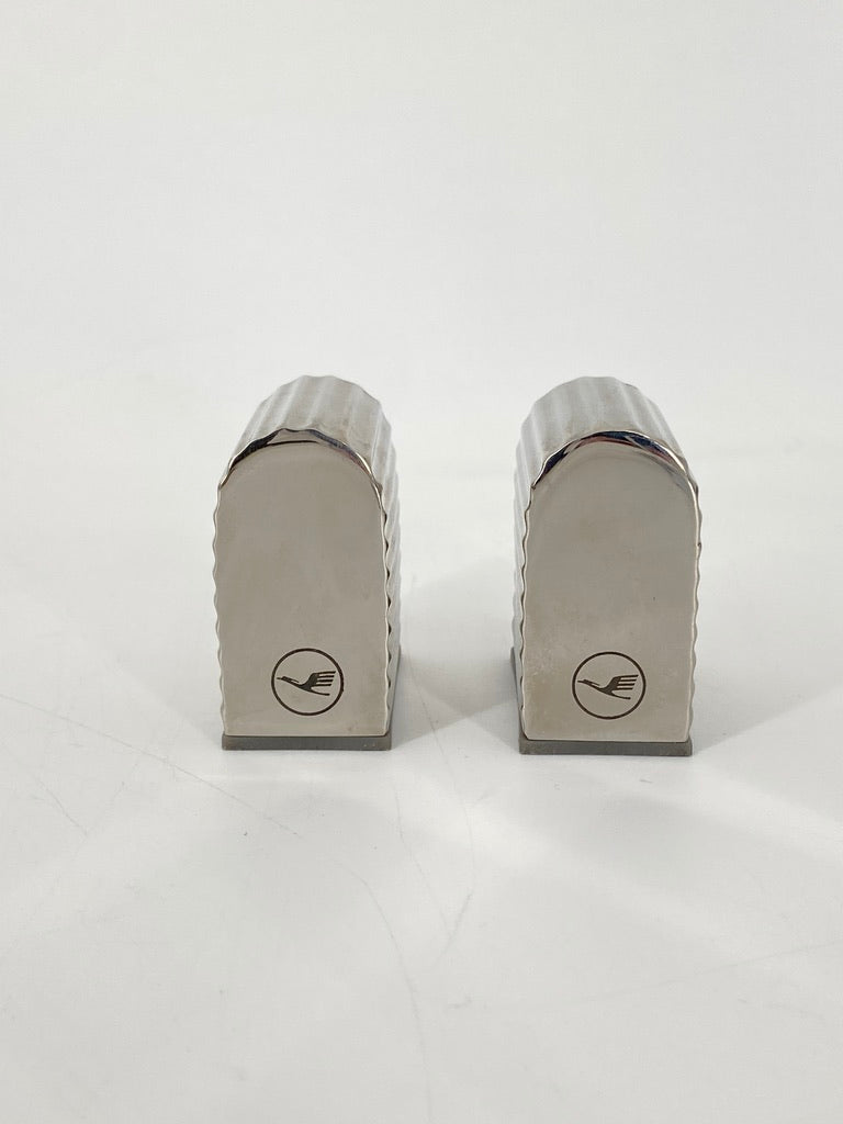 Gewürzgarnitur von Lufthansa aus Metall, verchromt