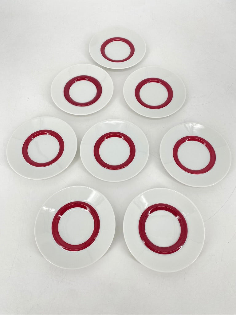 Kaffeeservice "Cupola Rosso" von Mario Bellini für Rosenthal