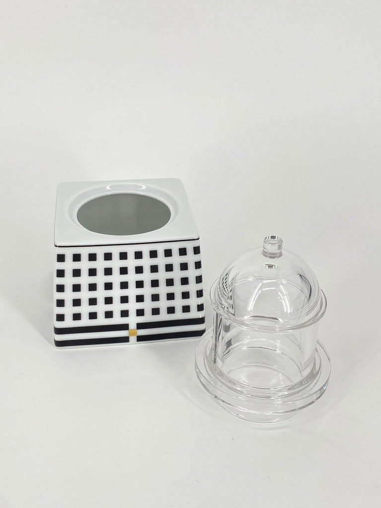 Eckiges Milch & Zucker Set "Il Faro" von Aldo Rossi für Rosenthal (Studio-Linie)