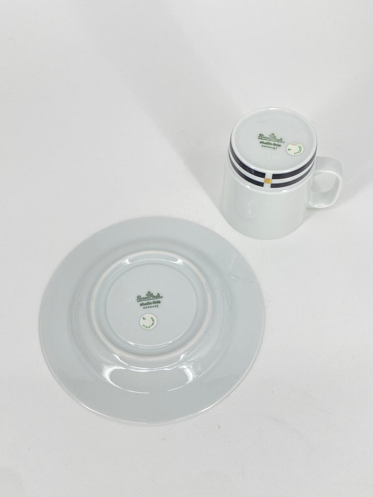 Kaffetasse mit Untertasse "Il Faro" von Aldo Rossi für Rosenthal (Studio-Linie)