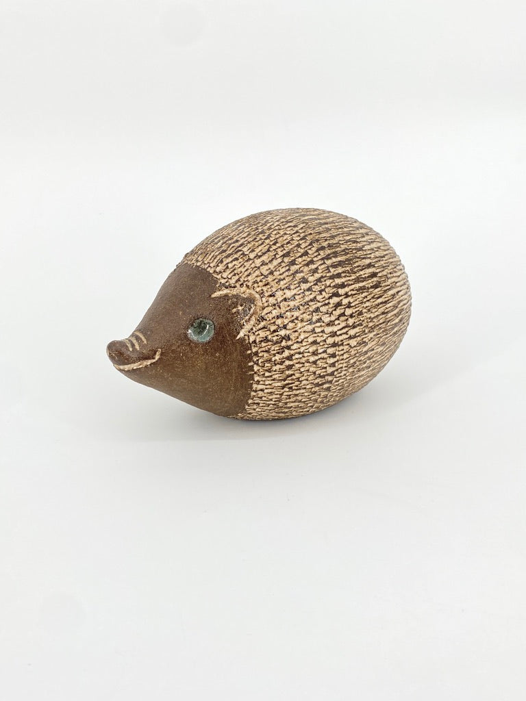 Igelfigur aus Keramik, Deutschland, teilweise glasiert, 70er