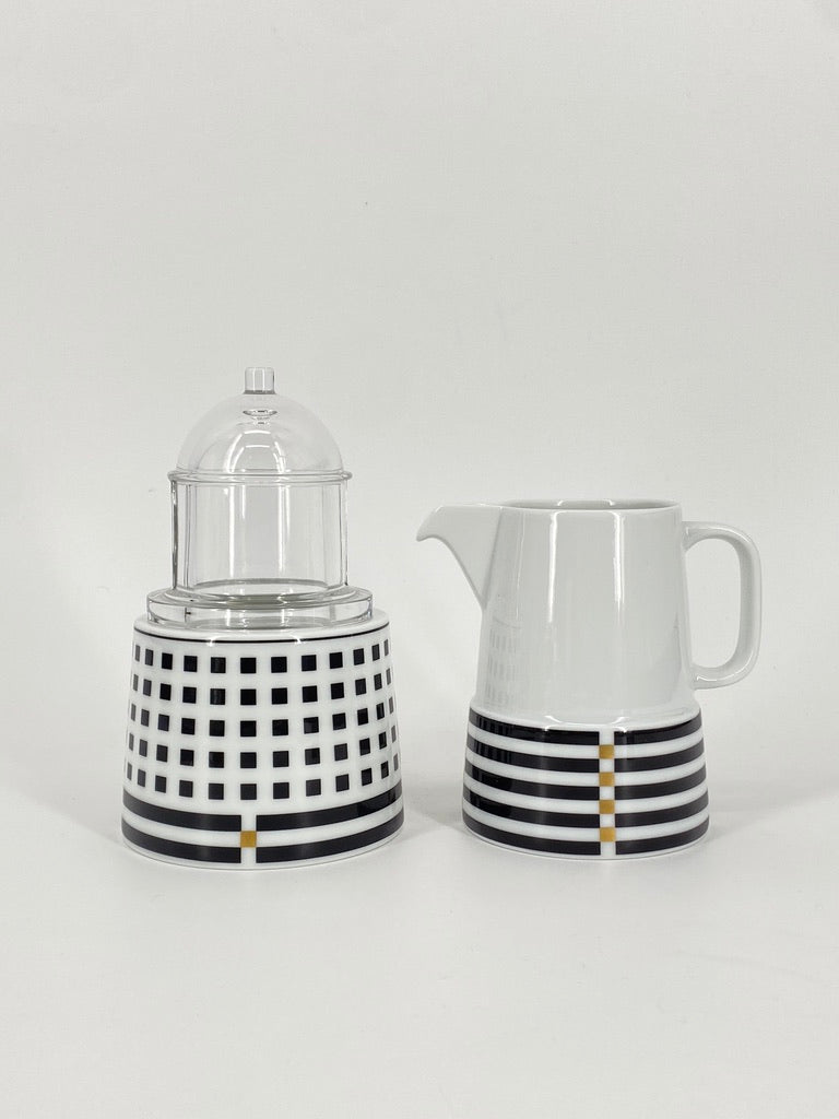 Rundes Milch & Zucker Set "Il Faro" von Aldo Rossi für Rosenthal (Studio-Linie)