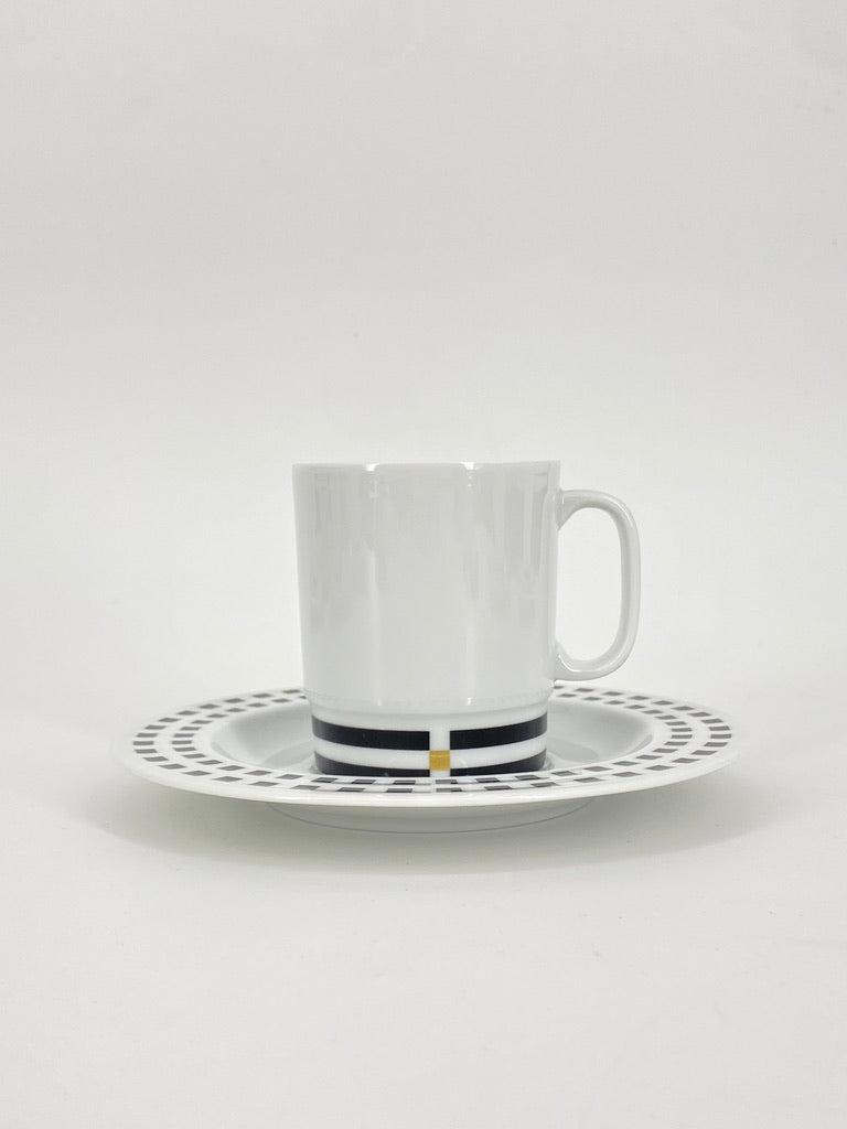 Kaffetasse mit Untertasse "Il Faro" von Aldo Rossi für Rosenthal (Studio-Linie)