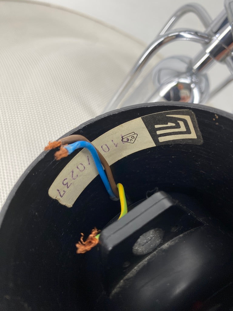 Zugpendellampe aus weissem Lochblech von COSACK Leuchten, Deutschland 1980er