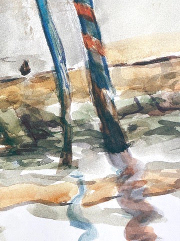 "Venedig Plakat" nach einem Aquarellgemälde der Wiener Künstlerin Lisl Spurny, gestempelt, Österreich 1980er