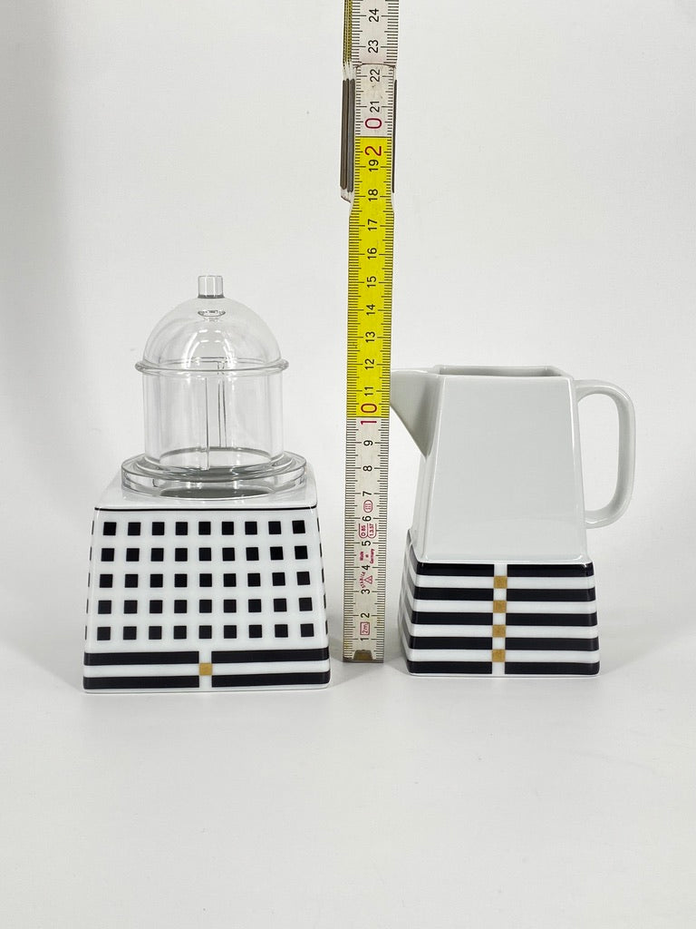Eckiges Milch & Zucker Set "Il Faro" von Aldo Rossi für Rosenthal (Studio-Linie)