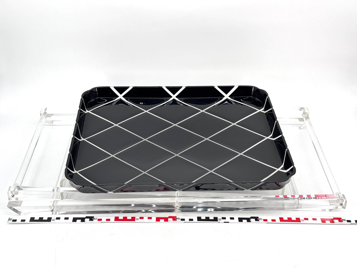 VINTAGE SPISANI ACRYL TABLETTTISCH SERVIERPLATTE PLEXIGLAS