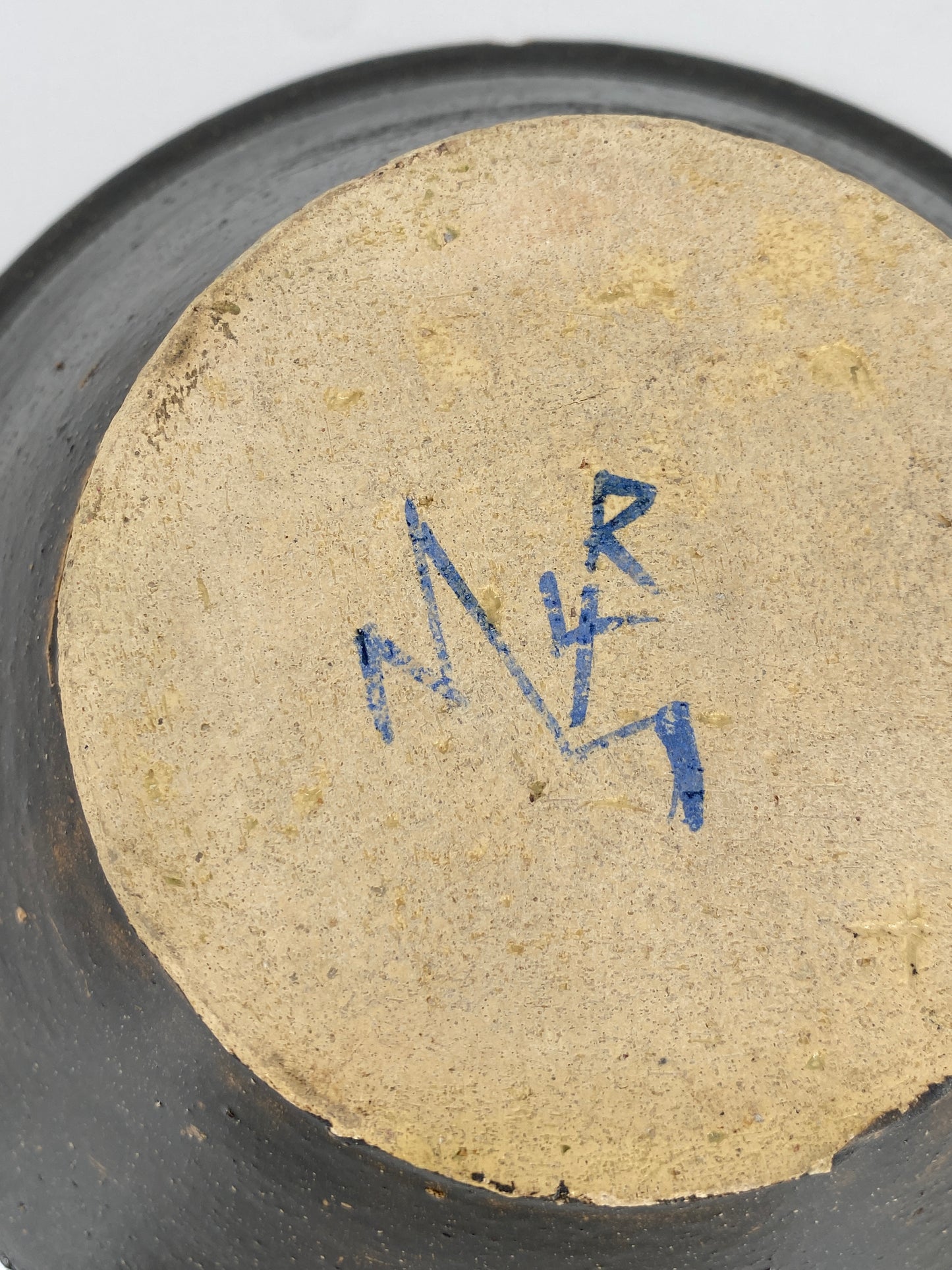 gemusterte Studiokeramik Schale, Mid Century