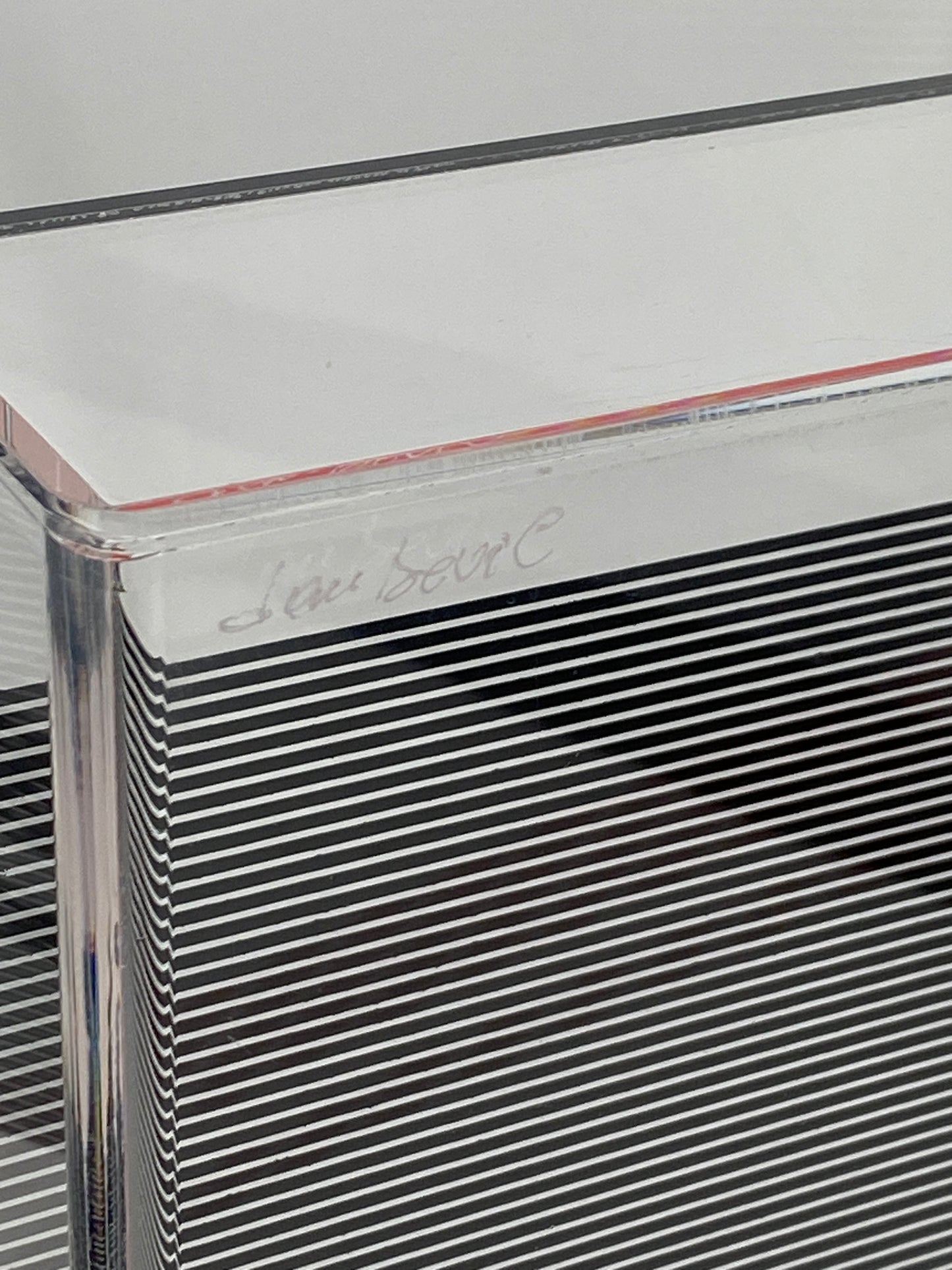 4x Kunstobjekt aus Acrylglas