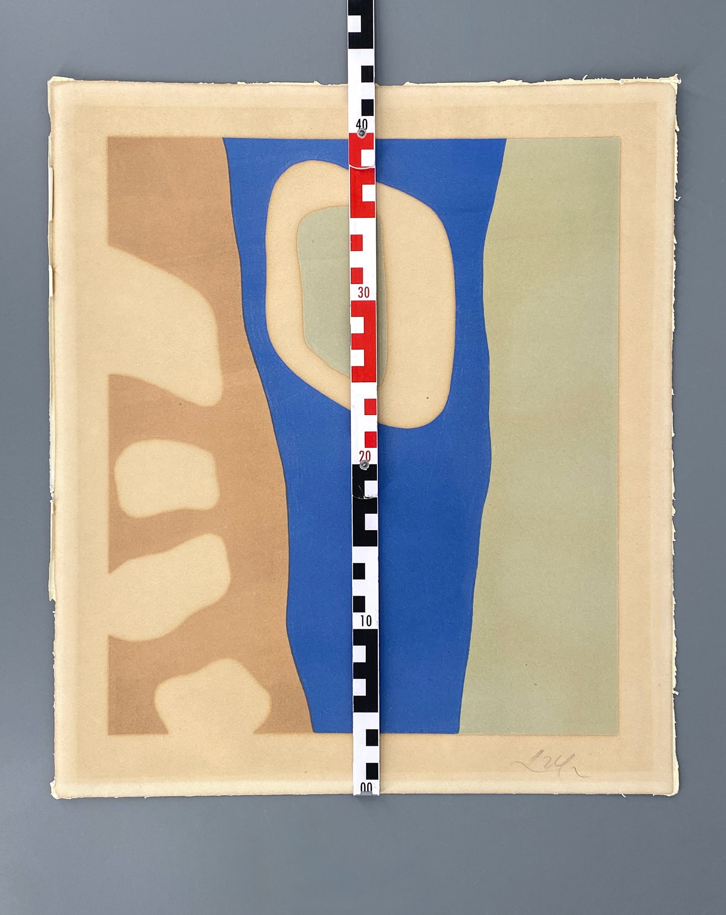 Seltene, handsignierte Farblithografie "Coulisses de forêt" von Hans Arp (1886–1966), 1955