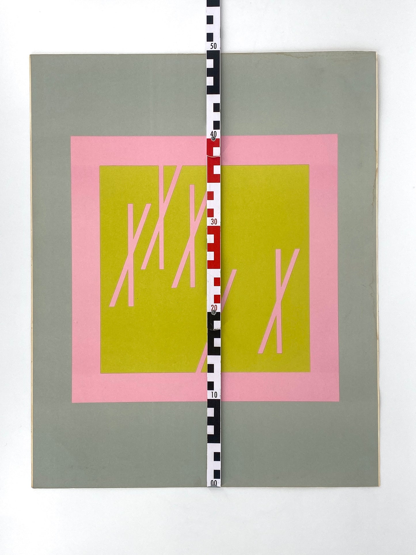 Kunstdruck mit einem Motiv von Josef Albers, DuMont 1972