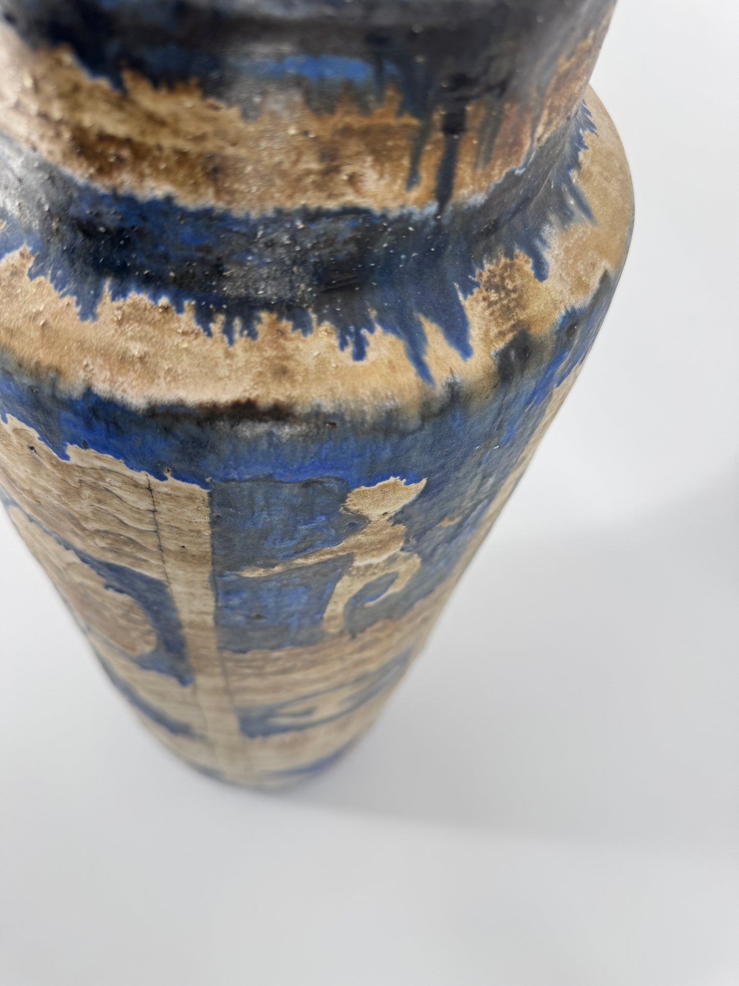 Große Vase von Gerhard Liebenthron, Ritzdekor, signiert, 1962