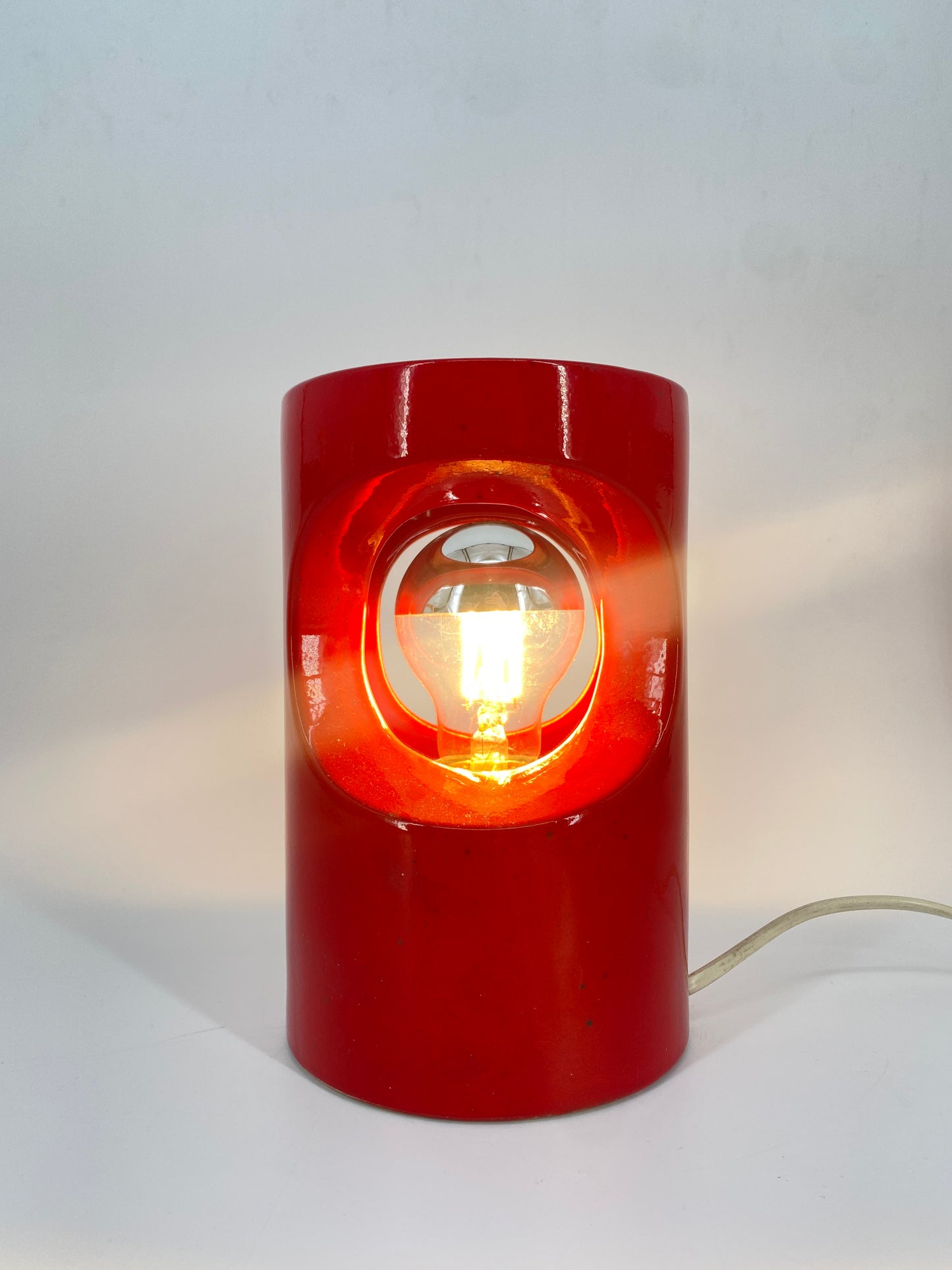 Keramik Tischlampe, 60er/70er