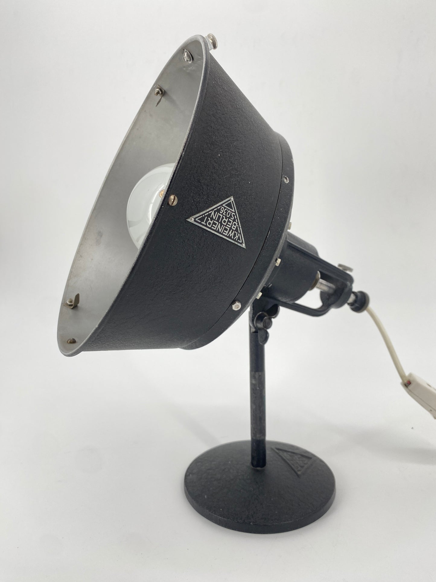 Tischlampe / Scheinwerfer von K. Weinert, Berlin, 1930er Jahre