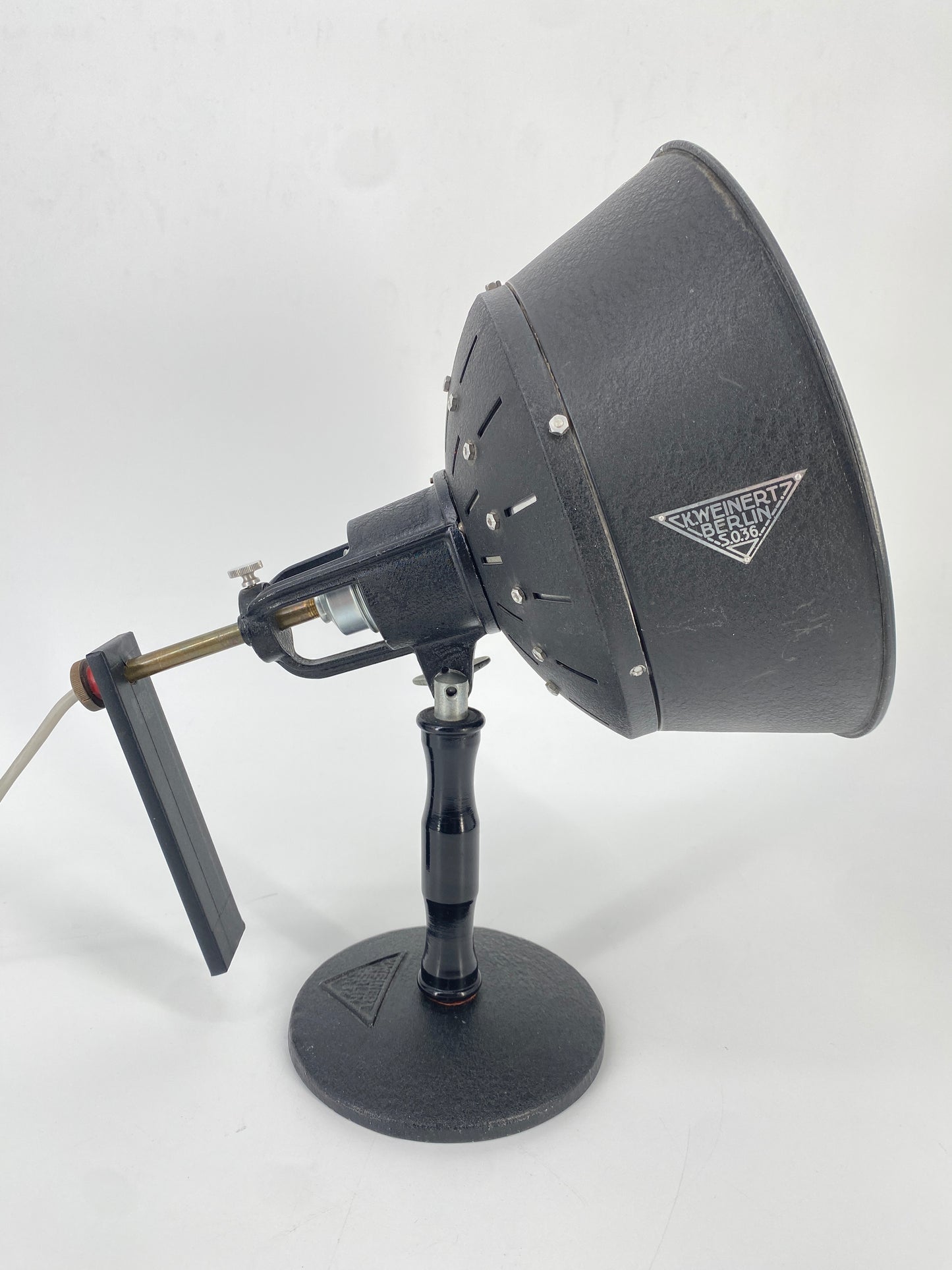 Tischlampe / Scheinwerfer von K. Weinert, Berlin, 1930er Jahre