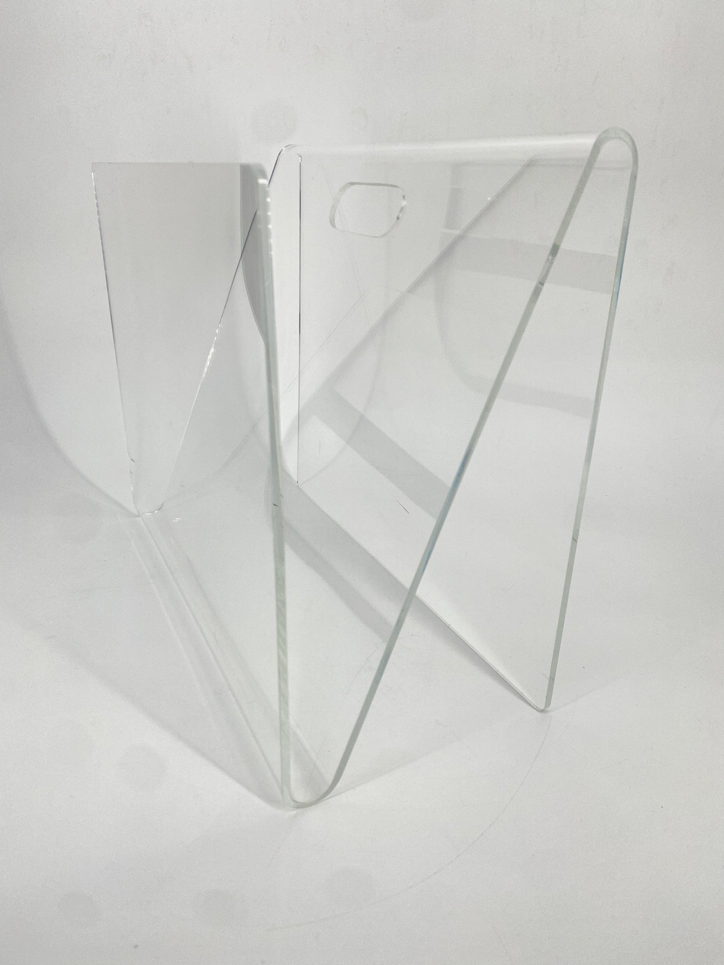 Zeitungsständer aus Plexiglas, 1970er Jahre