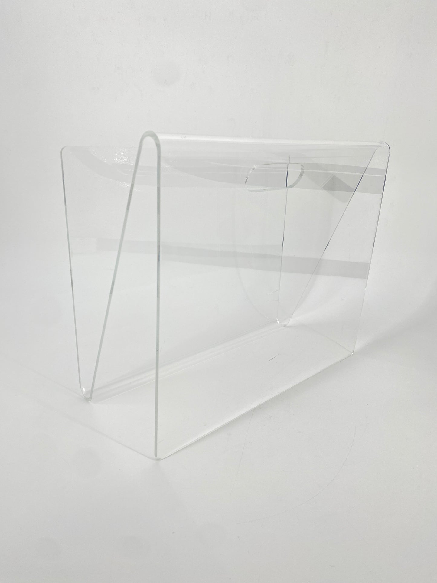 Zeitungsständer aus Plexiglas, 1970er Jahre