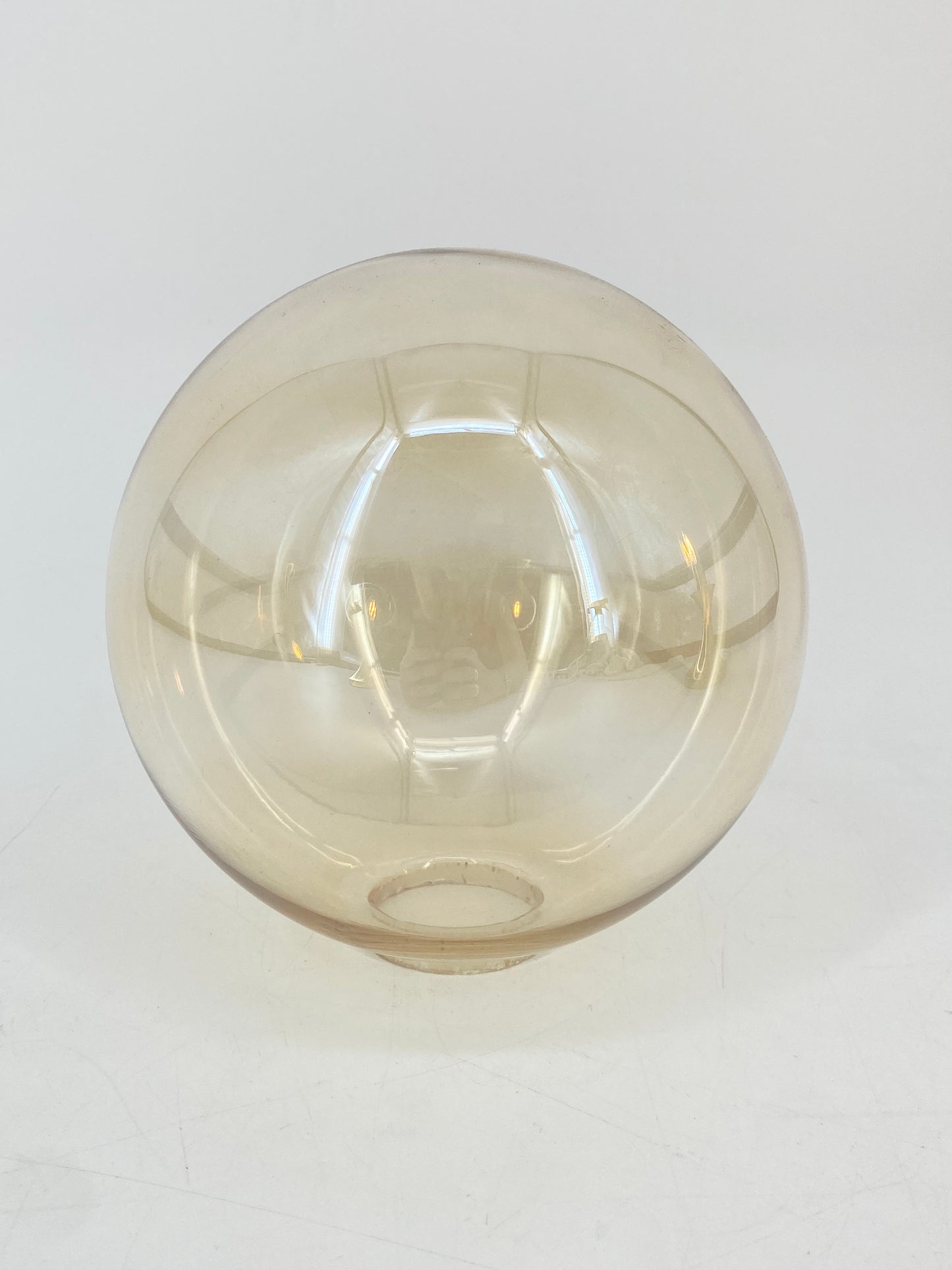 Messing Tischlampe mit Glaskugel von Sölken Leuchten, 1950er Jahre