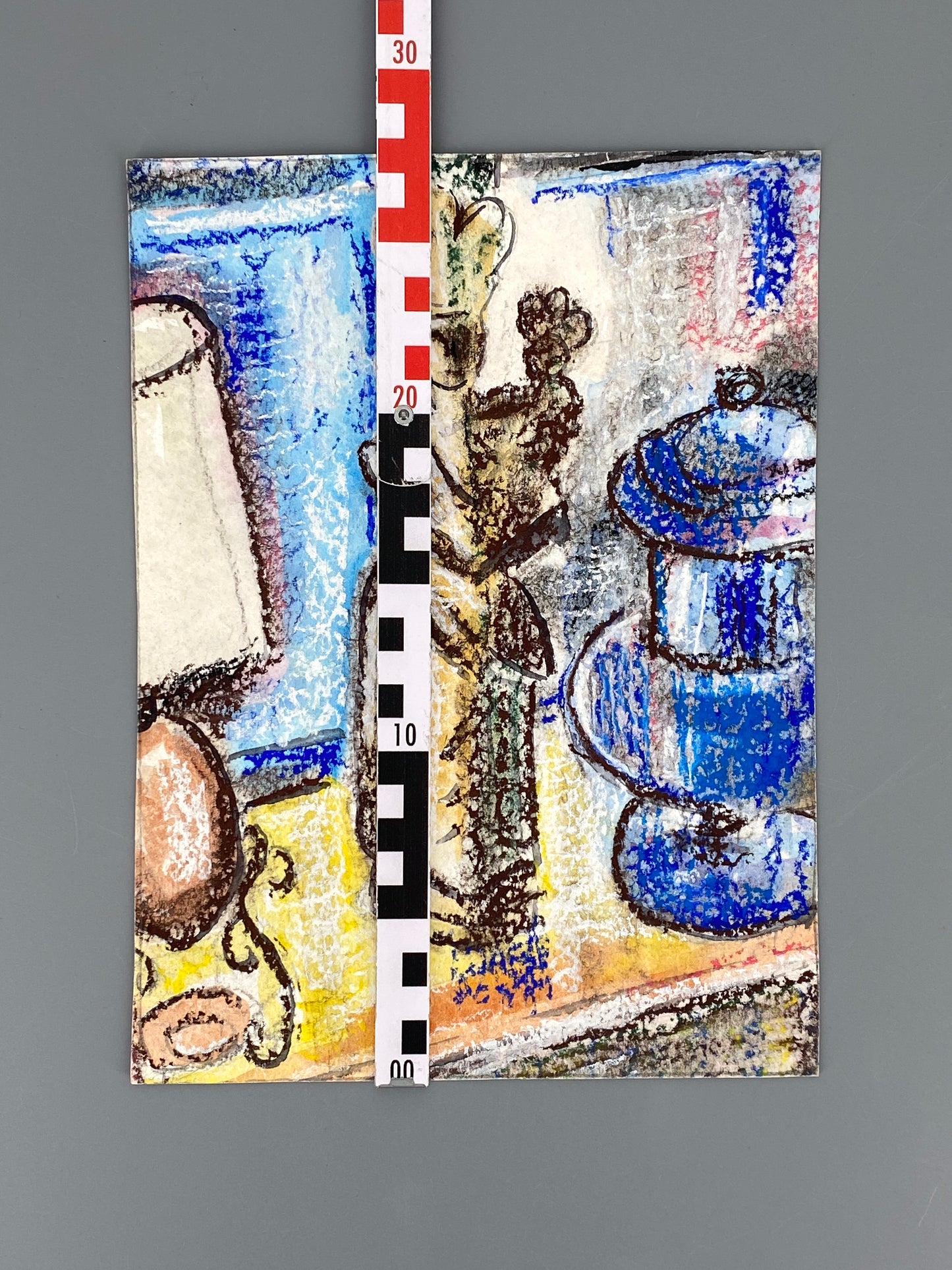 Pastellgemälde auf strukturiertem Büttenpapier von Gertrud Kelletat