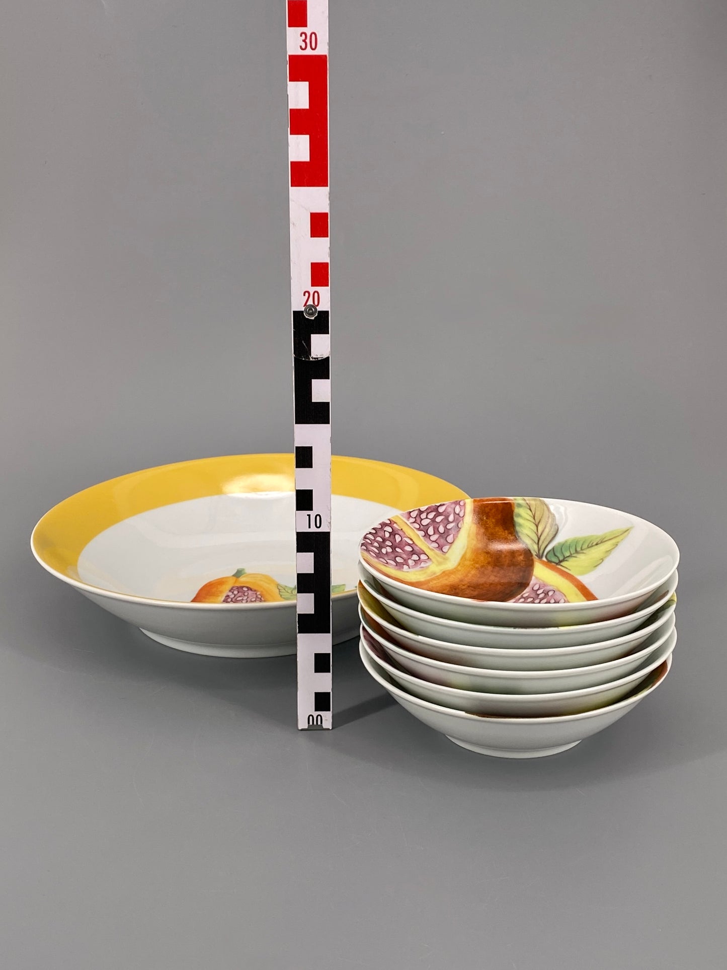 Philippe Deshoulieres Porzellan-Set "Fruits Exotiques", Frankreich