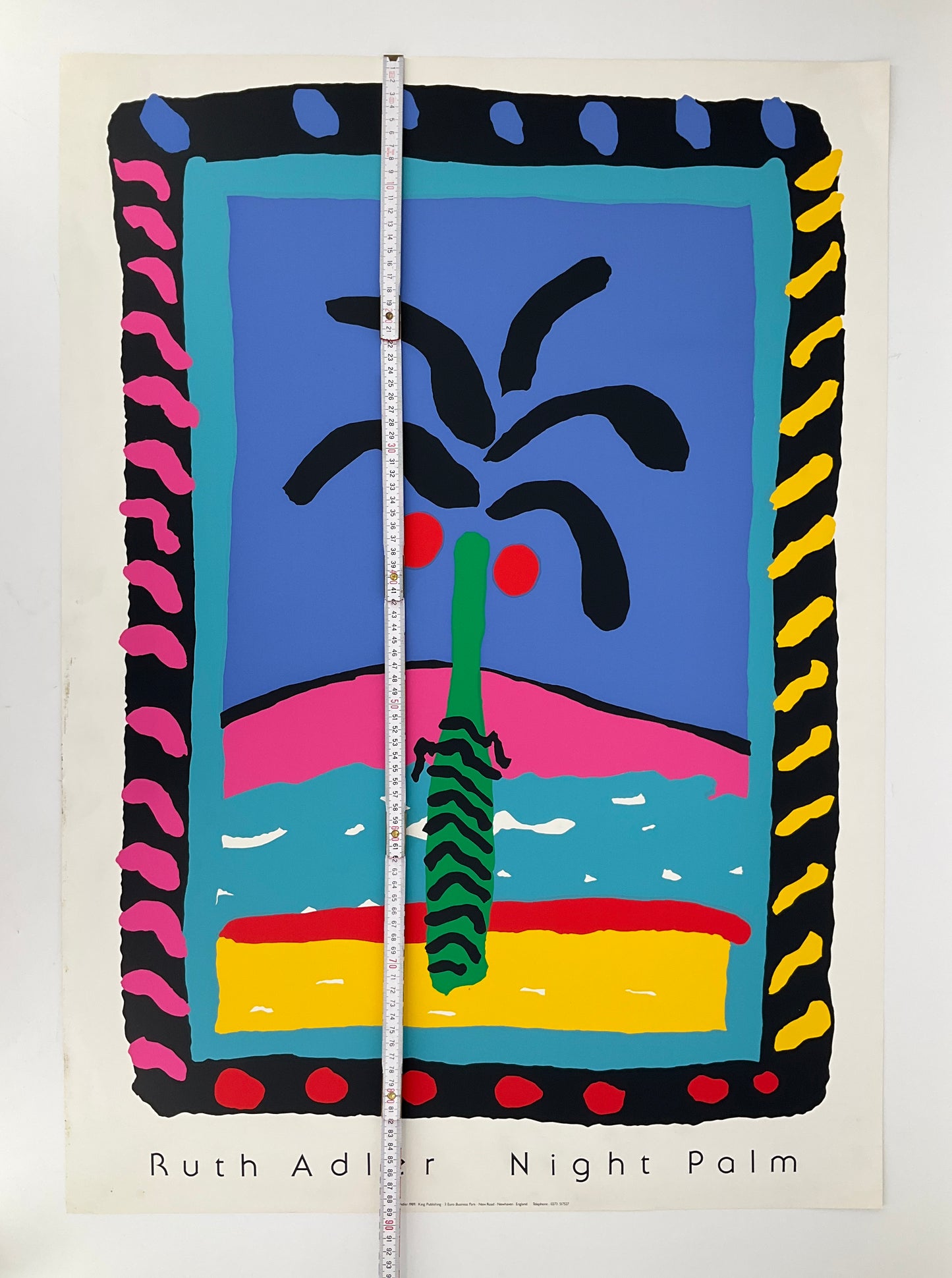 Siebdruck Plakat "Night Palm" von Ruth Adler, 1989